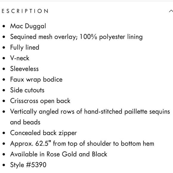 Mac Duggal 5390 Dress/ size 8 - Picture 7 of 8